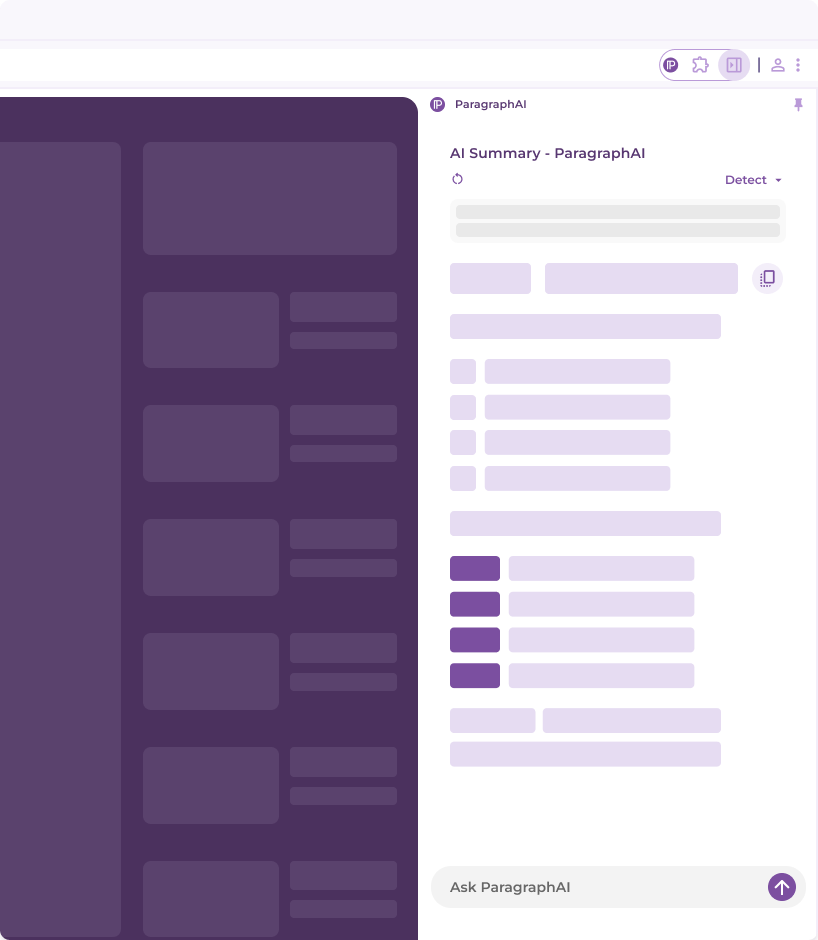 Ask ParagraphAI web extension a question